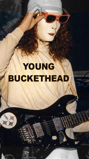 Young Buckethead SKILLS 🤘🏻 #guitar #music #buckethead #shorts #unmasked #gunsnroses #shred #smooth