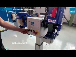 Double ended belt grinding machine type IMM 7725. Made in Germany.