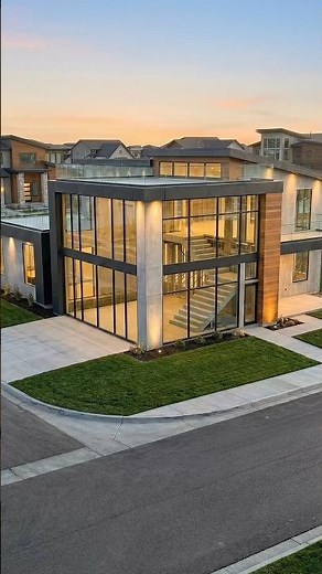 Luxury 2 Floor Glass House 🤯 | Full Construction #luxuryhomestour #modernhouse #eleganthomes