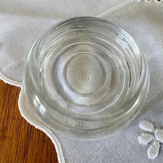Vintage Anchor Hocking Glass Caster Cup, furniture  – 1940s Replacement Piece
