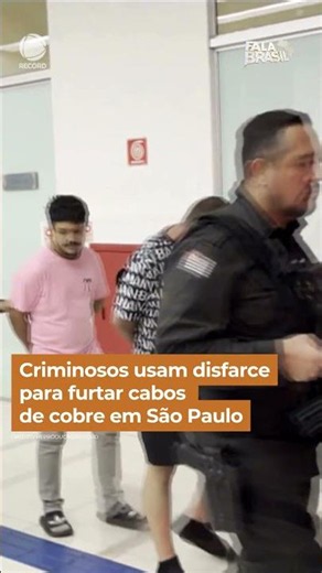 Criminals used disguises to steal copper wires in São Paulo #shorts #falabrasil