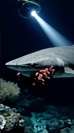 🦈Ancient Frilled Shark Gliding in the Deep Sea | Blue Planet Insights 🌊