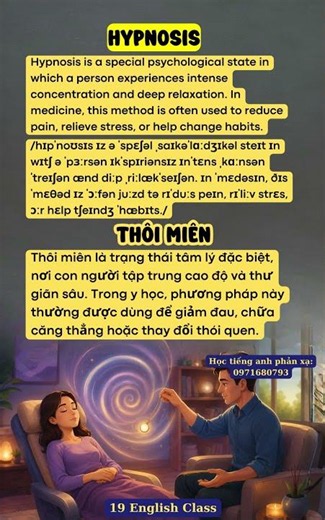 "Thôi miên" tiếng Anh là gì #19englishclass #vocabulary #booktok #19english #podcast