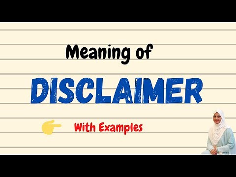 Daily vocabulary | Disclaimer Meaning | Vocabgram