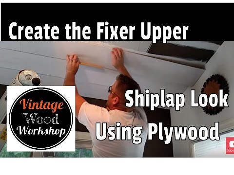 Shiplap Made Simple Using Plywood!! - Vintage Wood Workshop