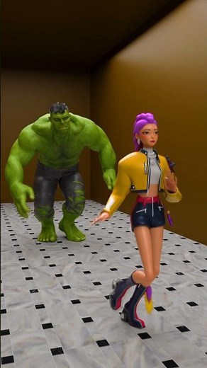 Rumi’s Funniest Escape! 😂 Hulk & Deadpool Join the Chaos! #animation