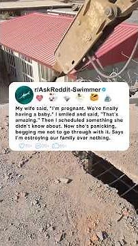 My wife said, "I'm pregnant. We're finally having a baby." I smiled and said, "That's amazing."