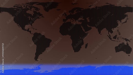 News world map with grid line animated video background motion. World map grid motion background for global news design. Animated backdrop with world map and grid effect.