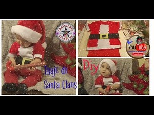 Traje de Santa Claus/Disfraz de Papá Noel en Navidad /DIY: Simple & Cute Santa Baby Costume!