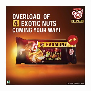 Presenting, the new Britannia Good Day Harmony, loaded with 4 types of nuts - Cashews, Almonds, Pistachios & Hazelnuts! #GoodDay #Britannia #Cookie #4Nuts | Britannia Good Day