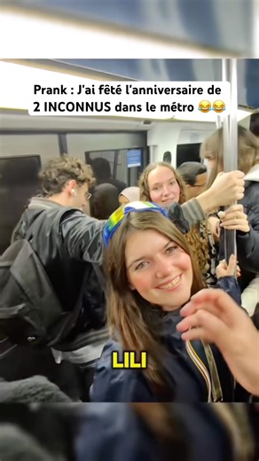 Prank! I celebrated the birthday of 2 STRANGERS on the subway 😂 #lol #funny #funnyvideo #joke #lmao