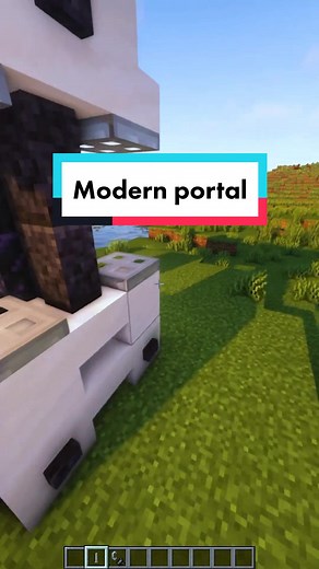 Minecraft: How to build a modern portal #minecraft #minecrafthacks #howto #tutorial #modern #portal #netherportal #fy
