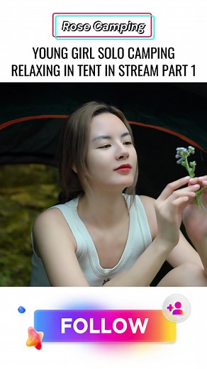 Healing yourself in true film from peaceful life in forest that away from the crowded city #rosecamping #solocamping #campinglife #camping #asmr #naturesounds #relax