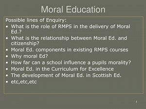 Moral Education - SlideServe