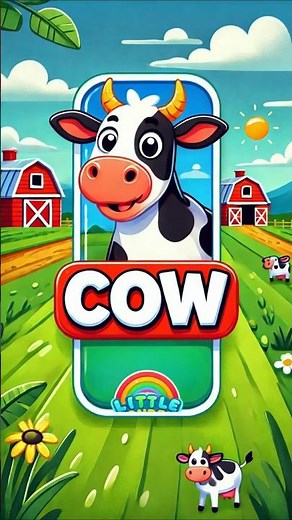 Listen to a Real Cow Moo🐮| Animal Sounds for Toddlers & Babies ]