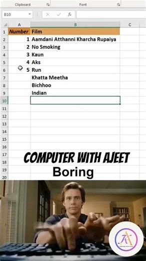 Excel Magic: Stop Manual Typing! 🚀 #Shorts