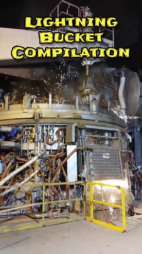 The Sounds & Pounds of the Electric Arc Furnace #steelmill #steelmilllife #steelfactory #foundry #foundrylife #millwright #ironworker #electricity #lightning