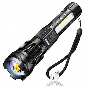 [Hot Item] LED High Power Shock Flashlight Emergency Tactical White Laser Torch Light
