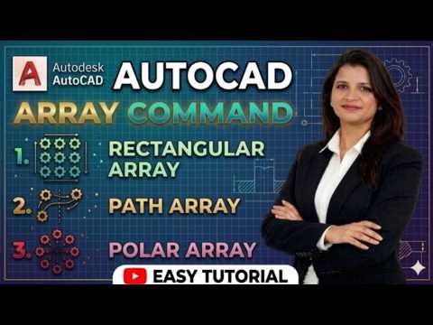 AUTOCAD ARRAY COMMAND EASY TUTORIAL(LEARN STEP BY STEP)