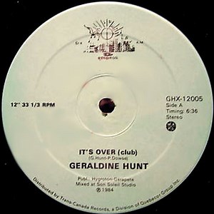 Geraldine Hunt – It's Over (1984, Vinyl)
