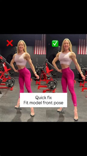Niccole Guggia IFBB Pro | Posing Coach on Instagram: "Fit model front pose- 2 second fix. #fitmodel #fitmodelposing"