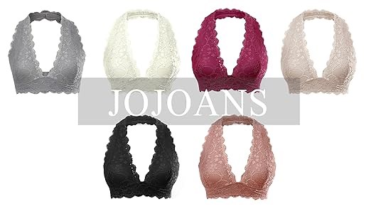 Floral Lace Halter Bra Bralette for Women