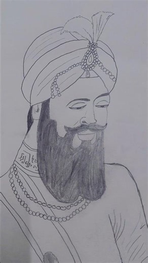 Sketch of Shri Guru Gobind Singh ji #religious #drawing #gurugobindsingh #shrigurugrathsahibji #sikh