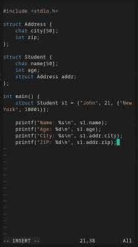 Nested Structures in C