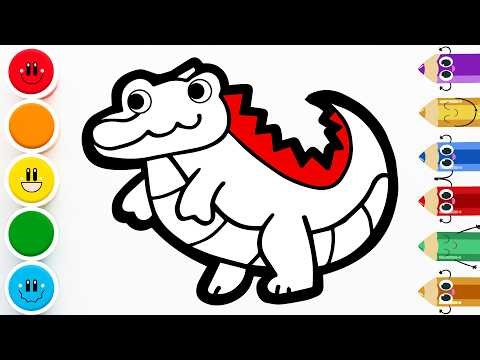 Drawing and Coloring a Cute Crocodile | Easy Step by Step Tutorial