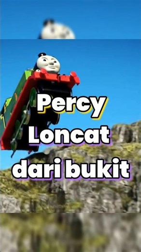Percy kereta api thomas loncat dan bermanuver - Percy the train jumps and maneuvers.