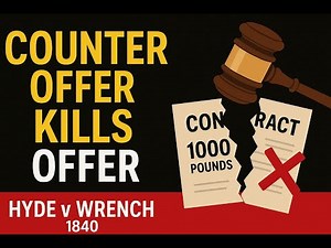 Hyde v Wrench 1840 – Counter Offer Terminates Original Offer Explained. IRAC Method for Law Students