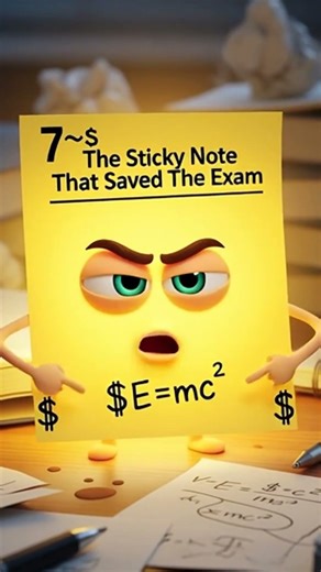 Sticky Note Hero 📝 – Pixar-Style Study Savior #3dillustration #objectcharacter #pixarstyle