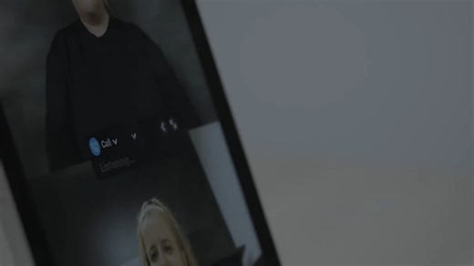 ZVRS on Instagram: "👀 Something exciting is coming soon to Z5 and P3. Stay tuned. #BetterTogether #EveryConversationMatters Video Description: The video opens with a VRS call displayed on an iPhone screen. The interpreter and user appear in separate video windows, with a black box labeled “Call” between them. Captions from the hearing caller read, "Congratulations. Your loan has been approved." The interpreter's response to the caller appears in the caption "Oh, perfect. Oh, thank you so much. 