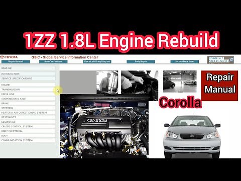 1ZZ 1.8L Engine Rebuild Repair Manual Of Toyota Corolla