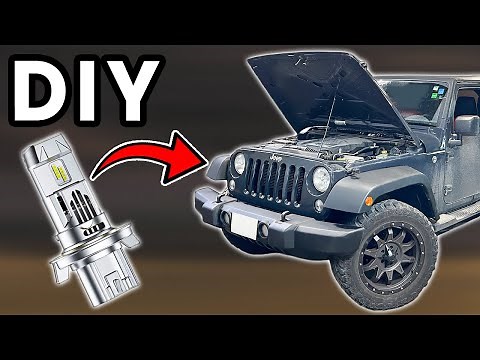 DIY 2007-2017 Jeep Wrangler Headlight Bulb Replacement | How To Replace Jeep Wrangler Bulbs