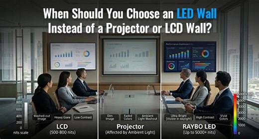 When Should You Choose an LED Wall Instead of a Projector or LCD Wall?