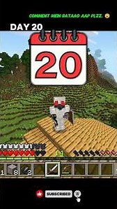 100 days in minecraft survival || DAY 20 || #shorts