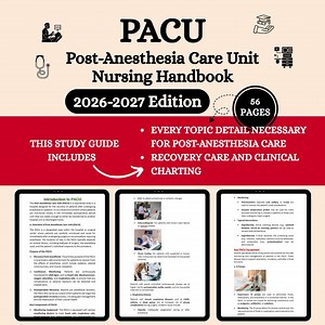 PACU Exam 2026 | PACU Nursing Handbook | PACU Nursing Guide | Post-anesthesia Care Unit | Pacu Nursing Notes | Pacu Education | Pacu Test - Etsy UK