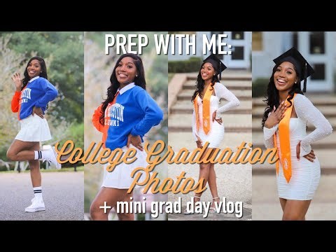 Prep With Me For: MY COLLEGE GRADUATION PHOTOS (Lashes, Wig Install, etc) +Mini Graduation Day Vlog!
