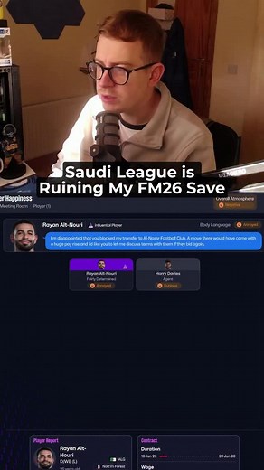 Saudi League is OP in #fm26 藍 #footballmanager #footballmanager26 | Man Up Alan | Facebook