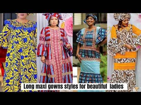 Tres jolis robes Africaines/Long flared maxi gowns designs for beautiful ladies