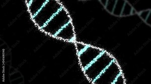 Animation of DNA construction Scan Science animation Genom futuristic footage Conceptual design of genetics information HD 4k UHD Alpha Channel footage Stock Video