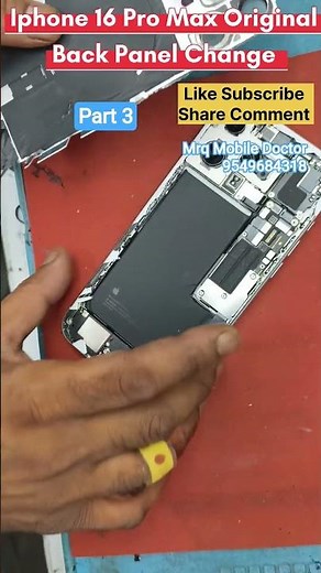 Iphone 16 Pro Max Original Back Panel Replacement #music #brokenfix #repair #song #brokenscreen