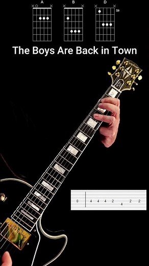 The Boys Are Back in Town by Thin Lizzy (Guitar Intro) #guitartutorial #guitarlesson #thinlizzy