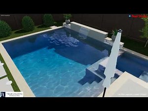 East Dallas Pool & Spa with water feature wall