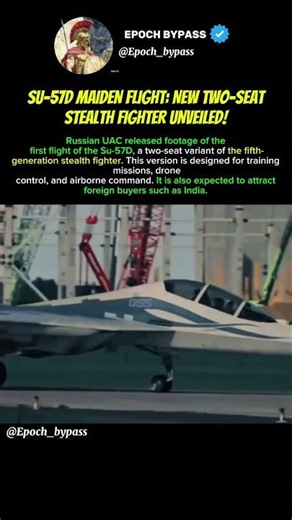 SU-57D MAIDEN FLIGHT: NEW TWO-SEAT STEALTH FIGHTER UNVEILED! ⚡ #history