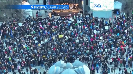 Thousands of Slovaks protest in Bratislava against PM Robert Fico and his Russia-friendly policies