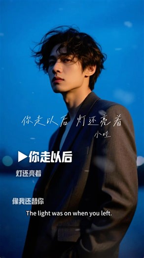 你走以后 灯还亮着 #失戀情歌 #新歌推薦 #动态歌词 #小哇xiaowa