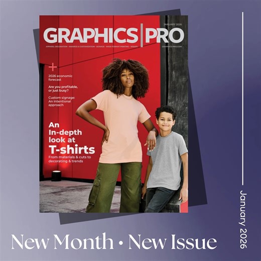 2026 is in full swing — and so is the January issue! Flip through at the link below to explore topics like T-shirt blanks, custom signage, the 2026 economic forecast, and much more. https://gpro.link/jan26 ____ On the cover: S&S Activewear #customapparel #tshirtprinting #screenprinting #dtfprinting #dtgprinting #signage #signs #awards #promoproducts #promotionalproducts | GRAPHICS PRO Magazine