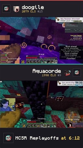 TAS vs AWKWARD | doogile vs Aquacorde #mcsr #minecraft